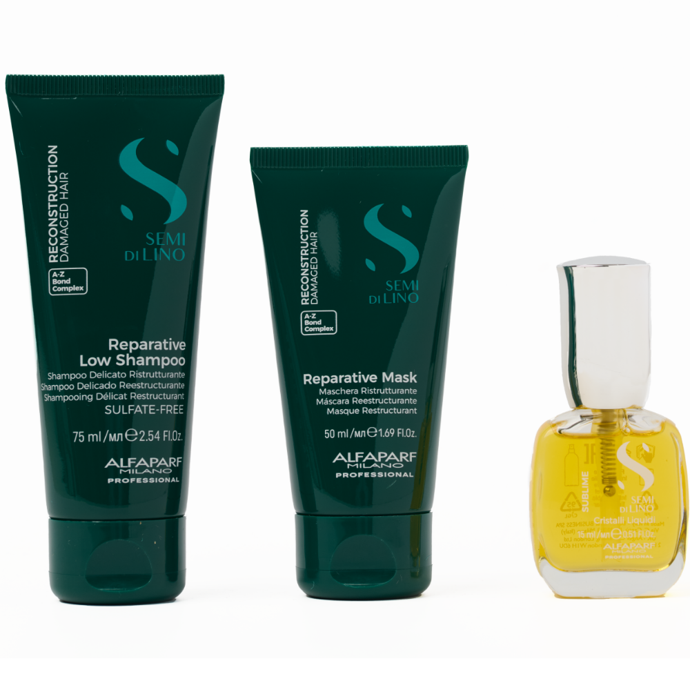 Alfaparf Milano Semi Di Lino Reconstruction Reparative Holiday Mini Set