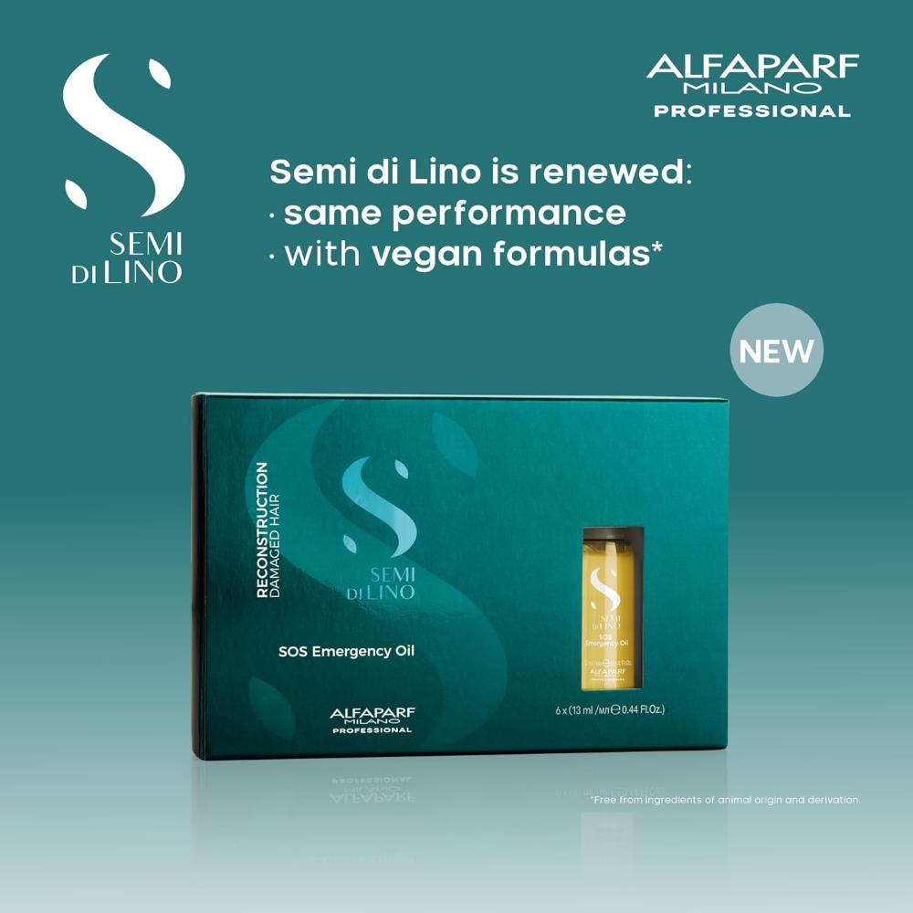 Alfaparf Milano Semi Di Lino Reconstruction SOS Emergency Oil 6 x 13ml