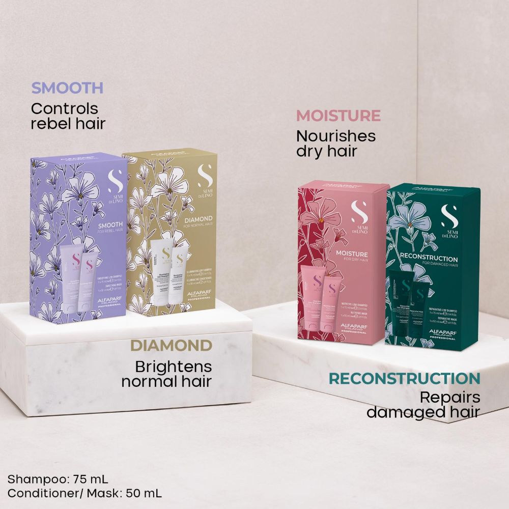 Alfaparf Milano Semi Di Lino Diamond Illuminating Mini Kit