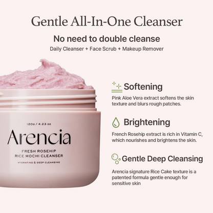 Arencia Fresh Royal Rosehip Mochi Cleanser 120g