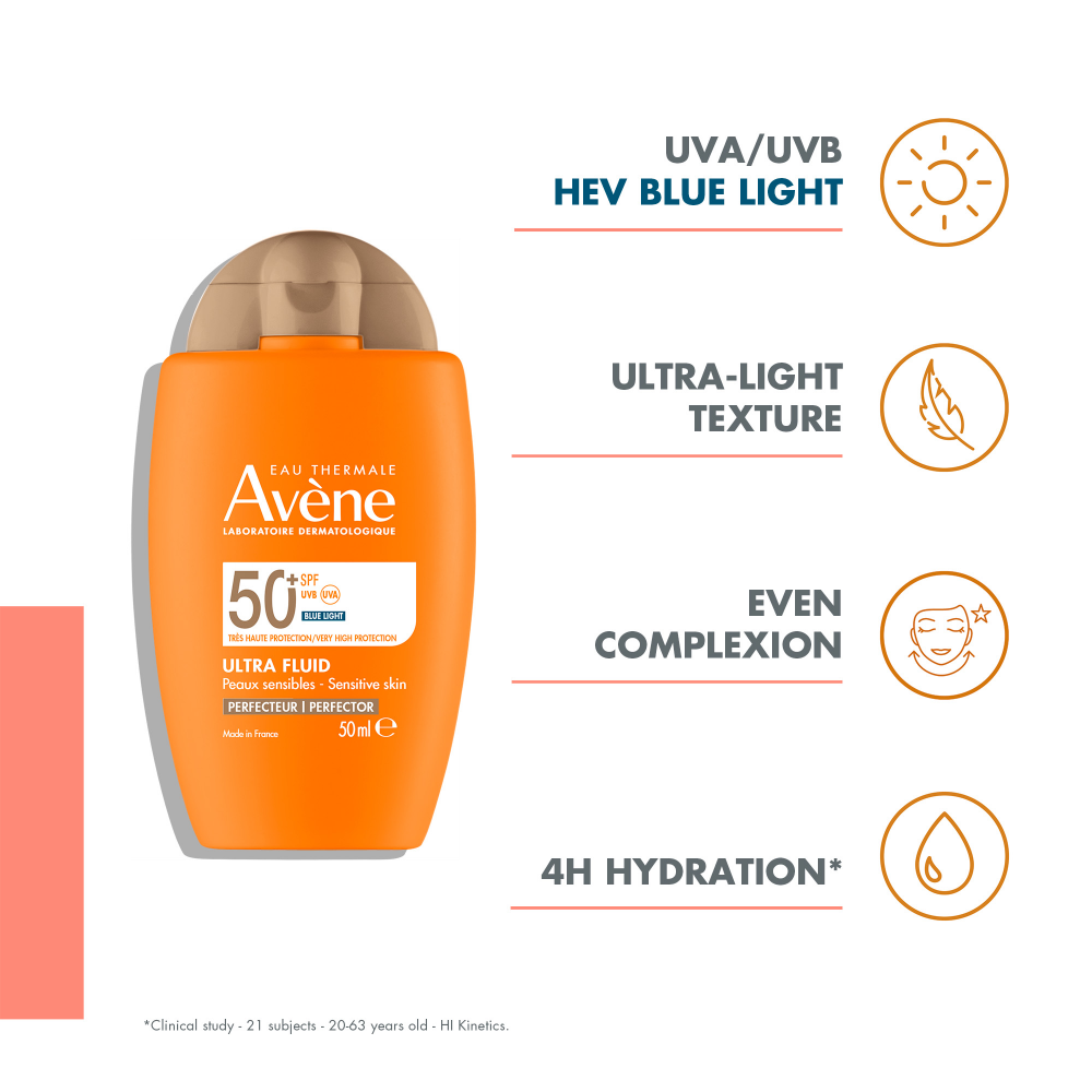 Avene Ultra Fluid Tinted Perfector Face Sunscreen SPF50+ 50ml