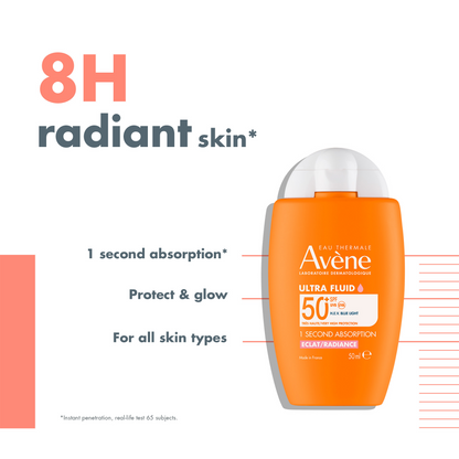 Avene Ultra Fluid Radiance Face Sunscreen SPF50+ 50ml