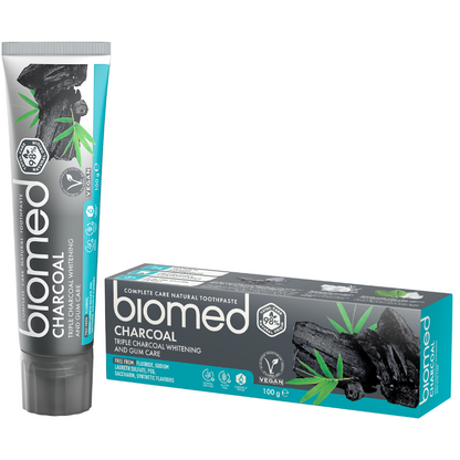 Biomed Charcoal 98% Natural Triple Charcoal Whitening & Gum Care Toothpaste 100g