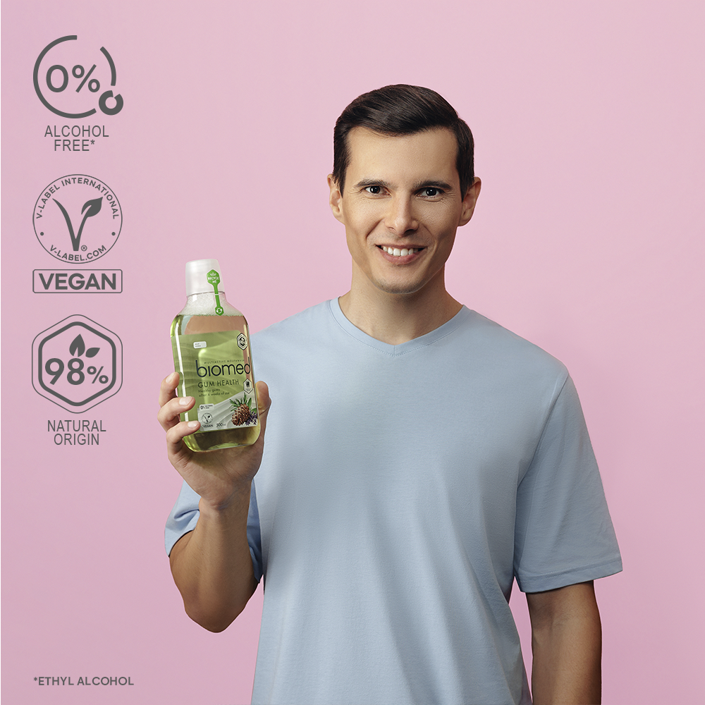 Biomed 98% Natural Gum Health Multiactive Mouthwash 500ml