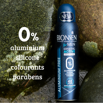 Bionsen Mineral Active Deodorant Aerosol Spray For Men 150ml