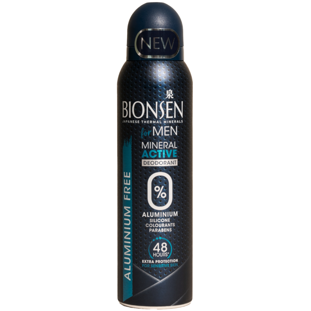 Bionsen Mineral Active Deodorant Aerosol Spray For Men 150ml