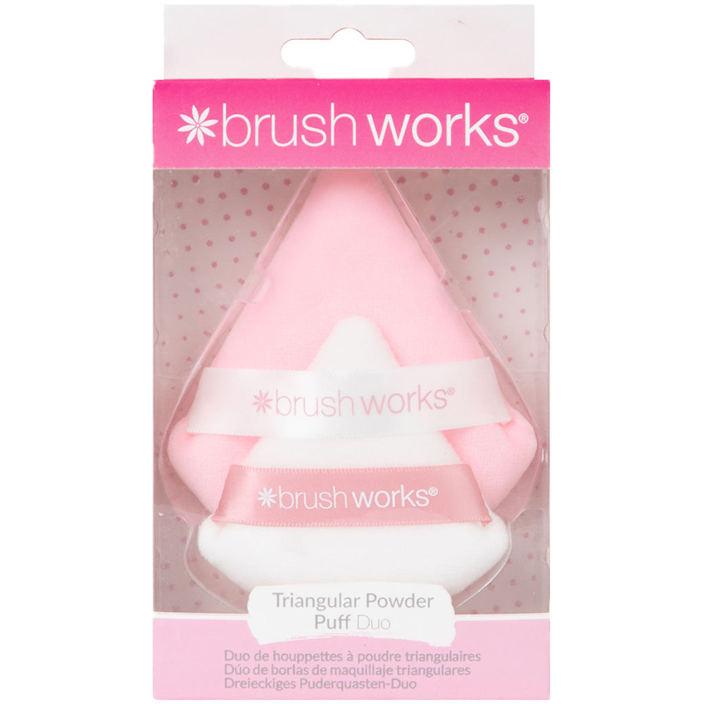 Brushworks Triangular Powder Puff Duo