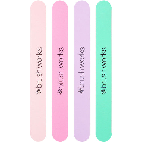 Brushworks Pastel Colour Nail Files Pack of 4