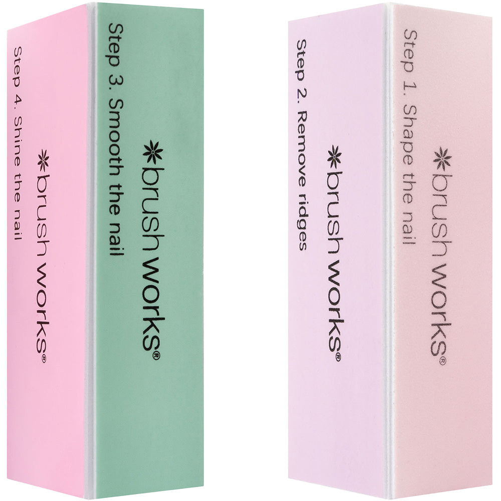Brushworks Pastel Nail Buffing Blocks Pack of 2