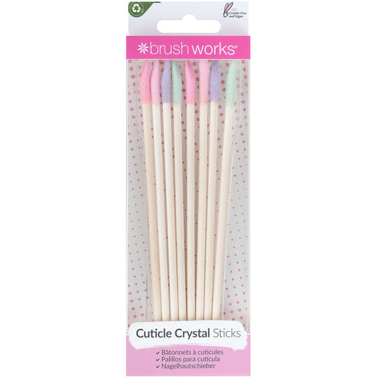 Brushworks Cuticle Crystal Sticks Pack of 8