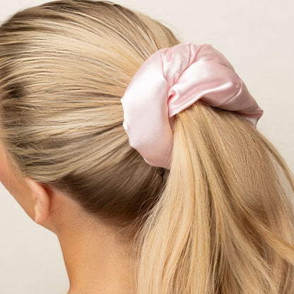 Brushworks Large Cloud Scrunchies Pink & White Pack of 2