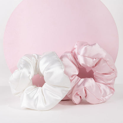 Brushworks Large Cloud Scrunchies Pink & White Pack of 2