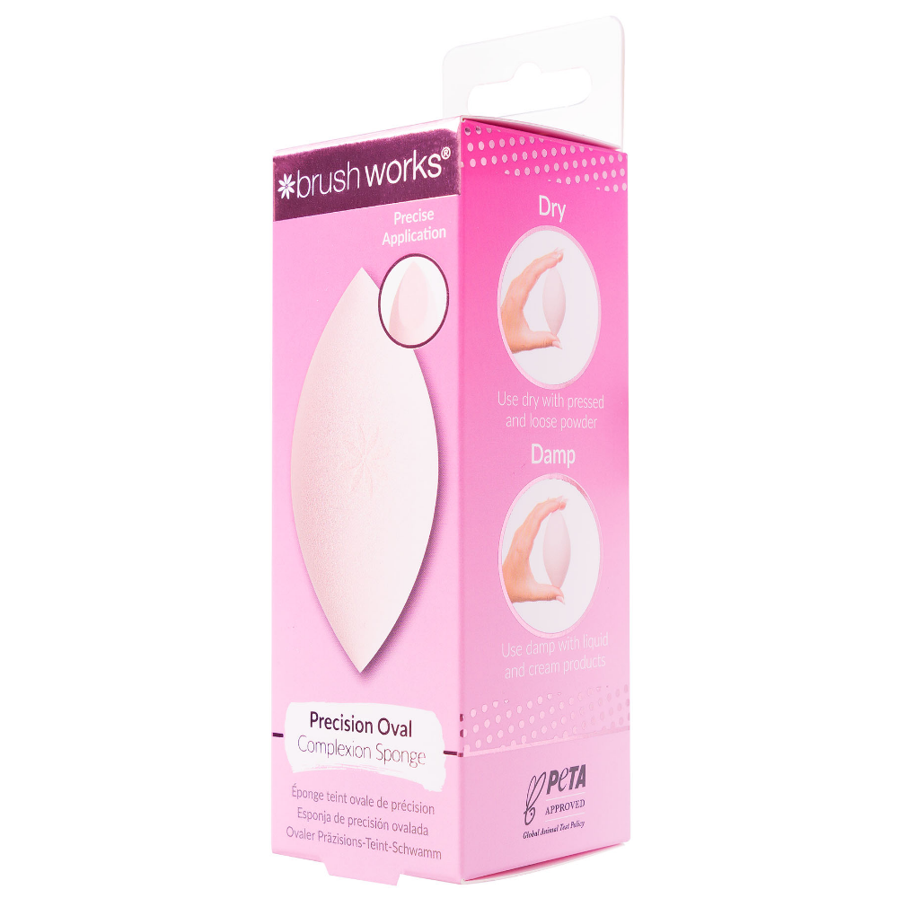 Brushworks Precision Oval Complexion Makeup Sponge