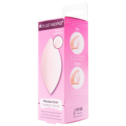 Brushworks Precision Oval Complexion Makeup Sponge