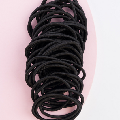 Brushworks Classic Black Hairbands Pack of 40
