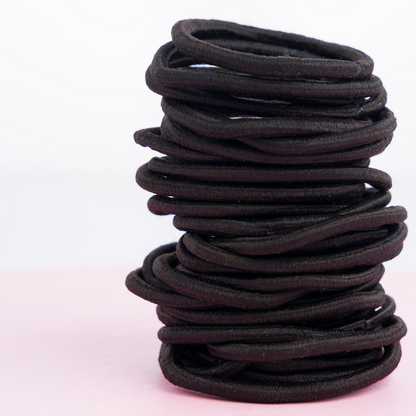 Brushworks Classic Black Hairbands Pack of 40