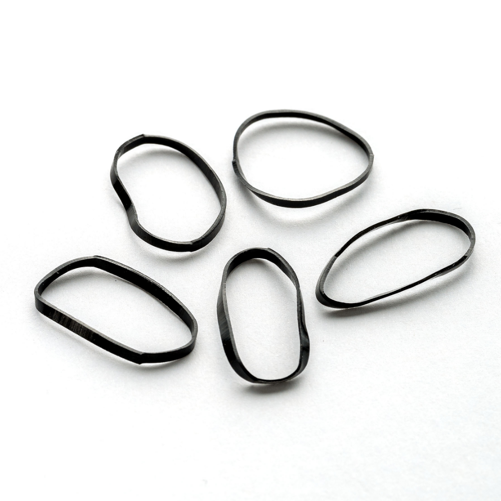 Brushworks Black Flexi Hair Bands x100