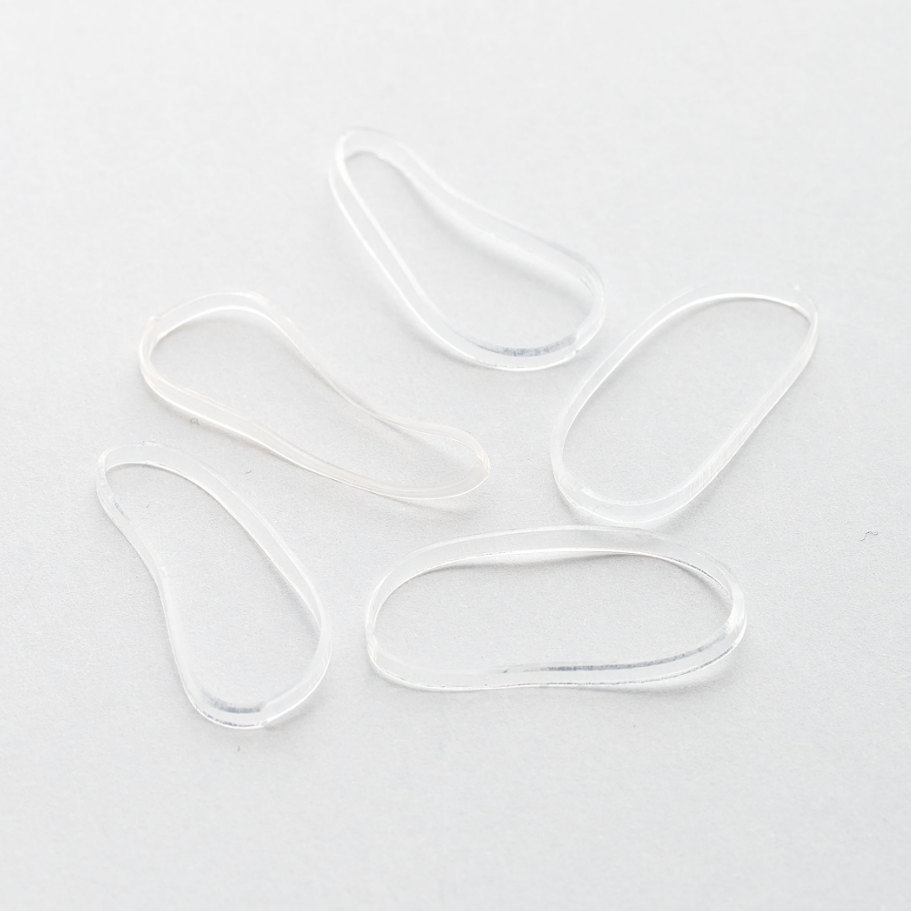 Brushworks Clear Flexi Elastic Hair Bands x100