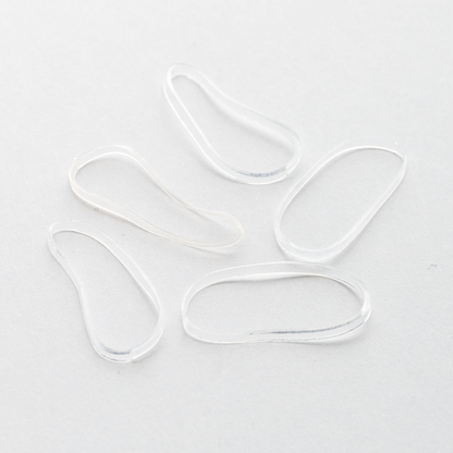 Brushworks Clear Flexi Elastic Hair Bands x100