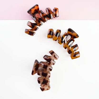 Brushworks Tortoiseshell Claw Clips Pack of 3