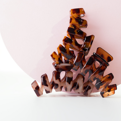 Brushworks Tortoiseshell Claw Clips Pack of 3