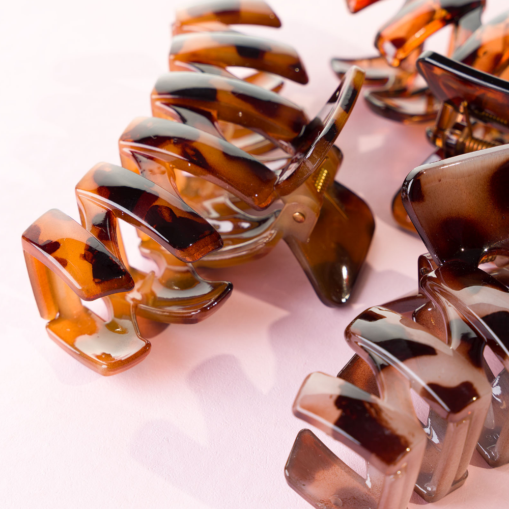 Brushworks Tortoiseshell Claw Clips Pack of 3