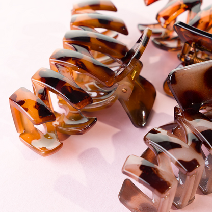 Brushworks Tortoiseshell Claw Clips Pack of 3