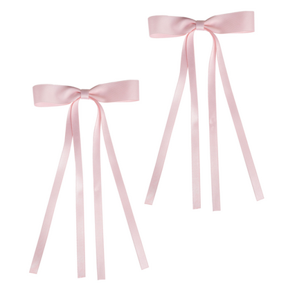 Brushworks Pink Satin Hair Bow Duo