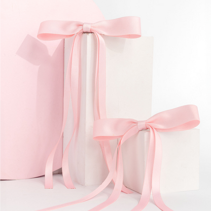Brushworks Pink Satin Hair Bow Duo