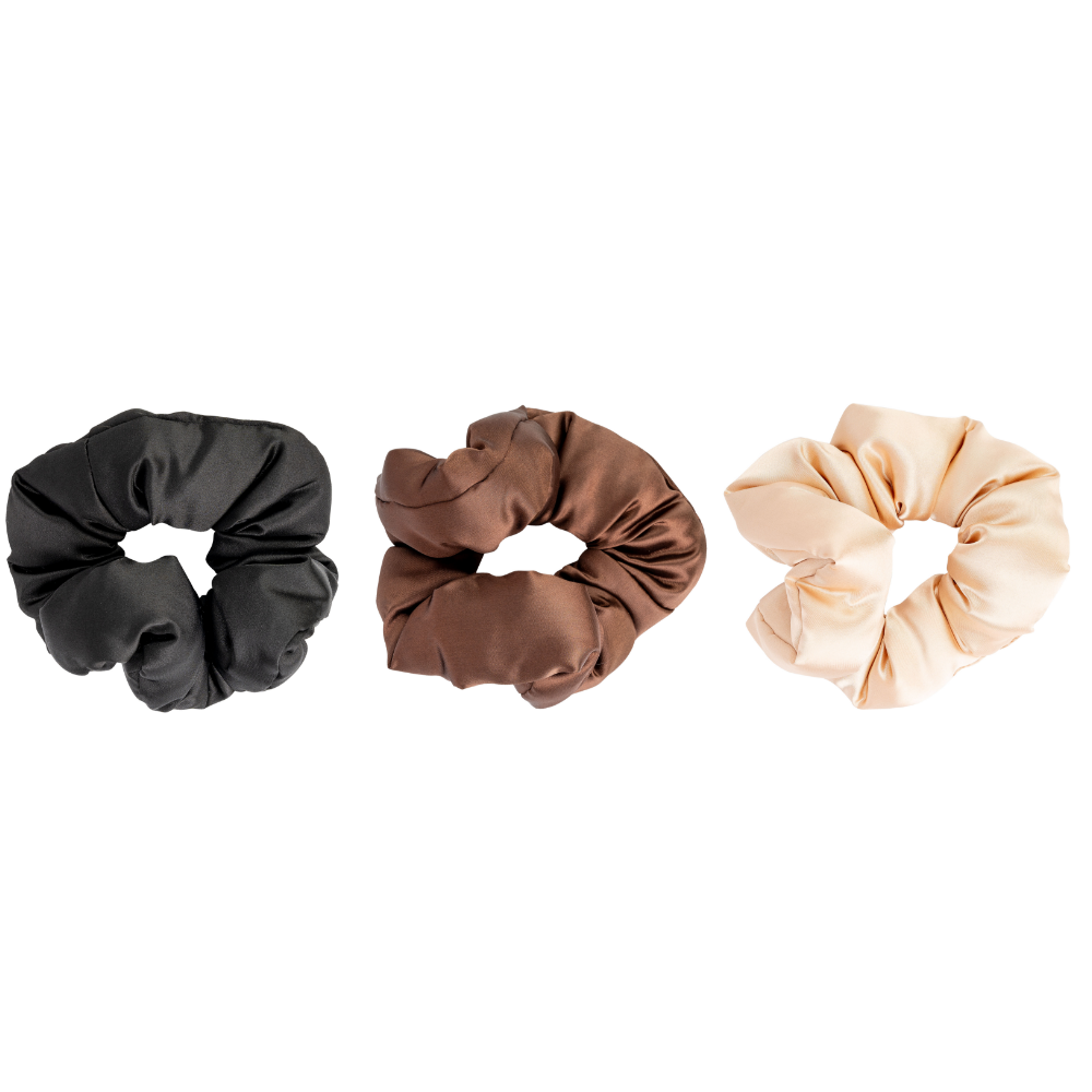 Brushworks Assorted Large Classic Cloud Scrunchies Pack of 3