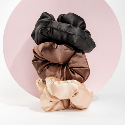 Brushworks Assorted Large Classic Cloud Scrunchies Pack of 3