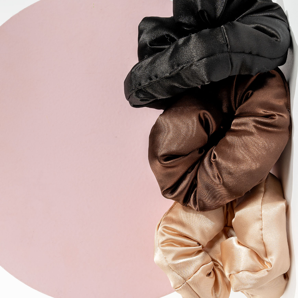 Brushworks Assorted Large Classic Cloud Scrunchies Pack of 3