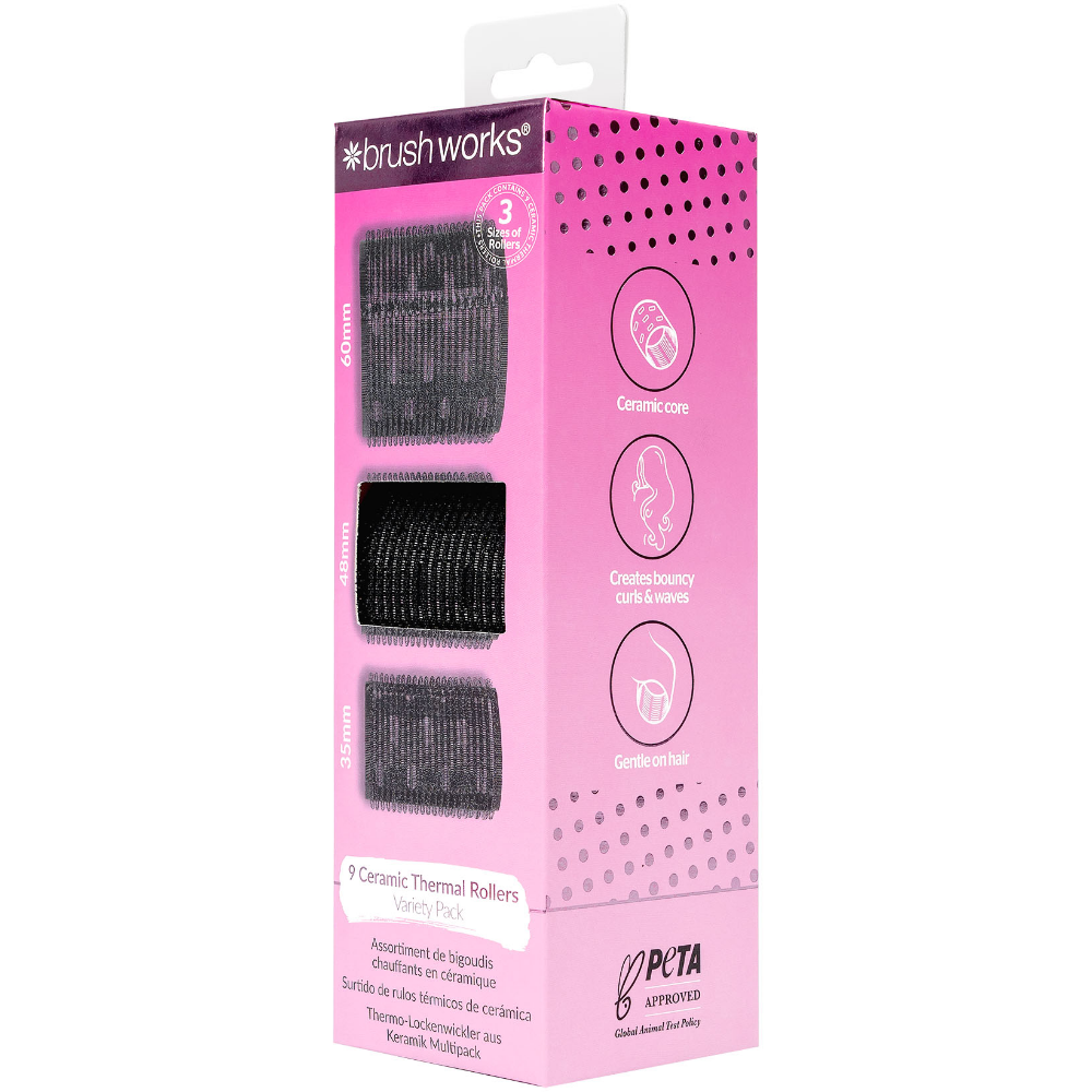 Brushworks Ceramic Thermal Rollers Variety Set Pack of 3