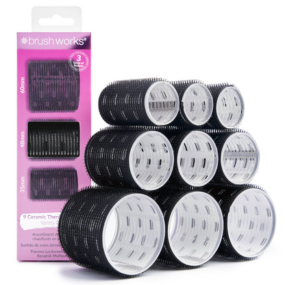 Brushworks Ceramic Thermal Rollers Variety Set Pack of 3