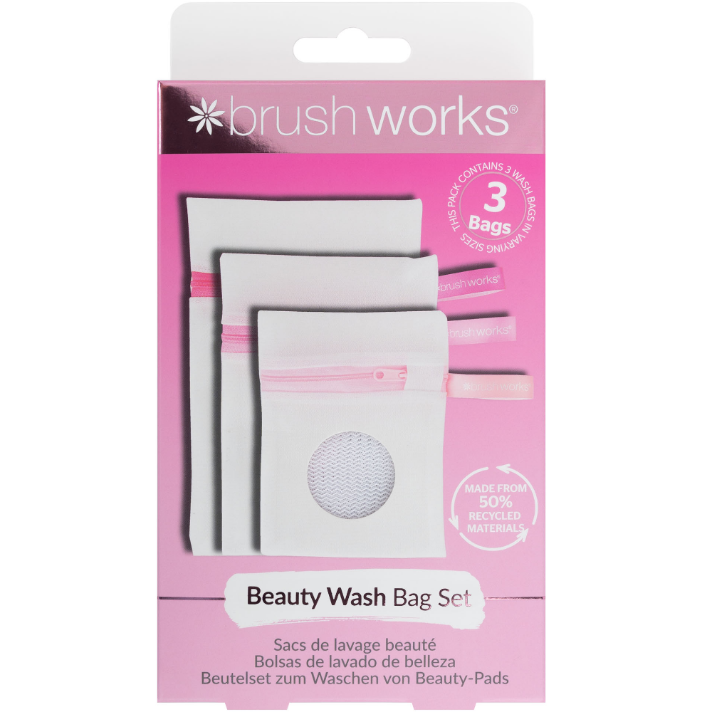 Brushworks Assorted Size Beauty Wash Bag Set Pack of 3