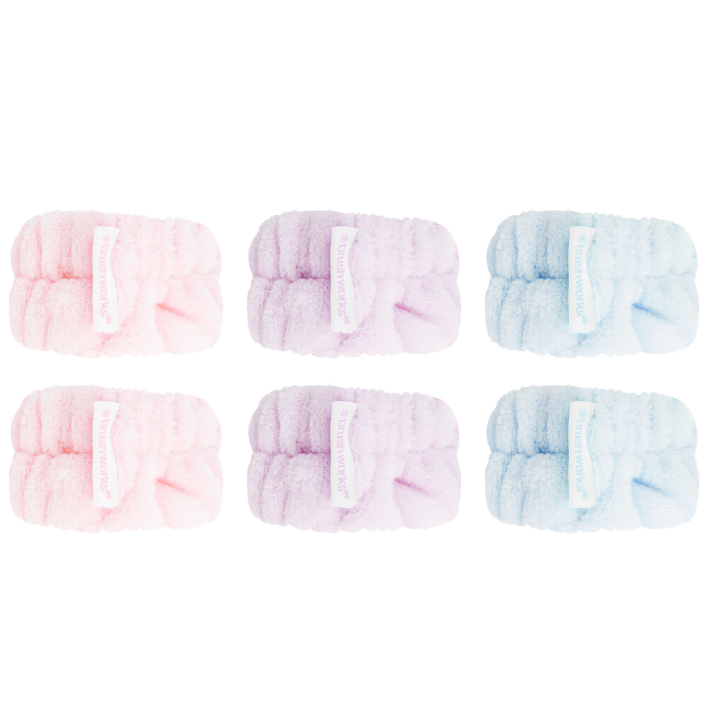 Brushworks Assorted Pastel Wrist Wash Bands 3 Pairs