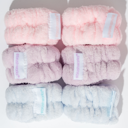 Brushworks Assorted Pastel Wrist Wash Bands 3 Pairs
