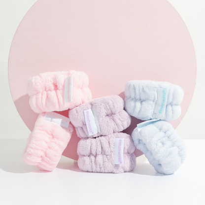 Brushworks Assorted Pastel Wrist Wash Bands 3 Pairs
