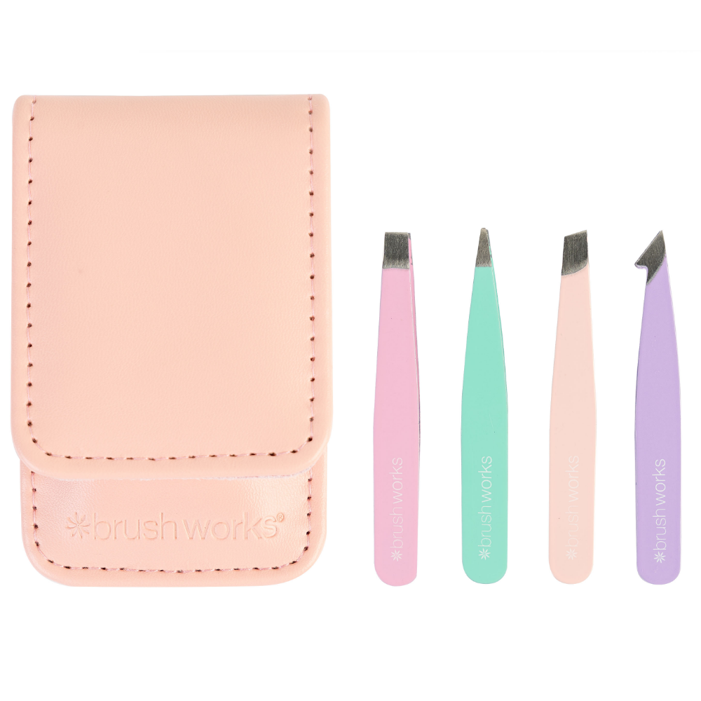 Brushworks Travel Tweezer Set Pastels