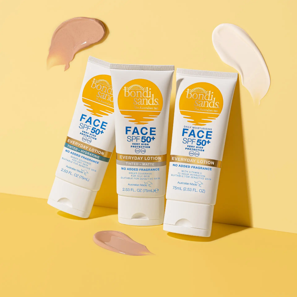 Bondi Sands Everyday Lotion Matte Tinted Face Lotion Fragrance-Free SPF50+ 75ml