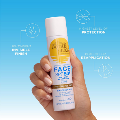 Bondi Sands Everyday Sunscreen Mist Fragrance-Free SPF50+ 160g