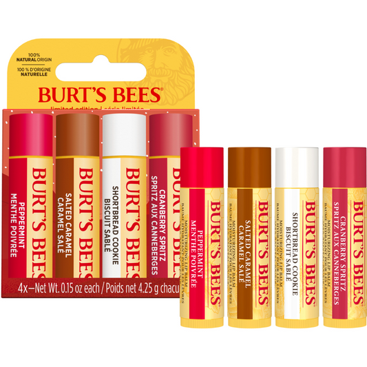 Burt's Bees Limited Edition Festive Fix Lip Balm Gift Set 4 x 4.25g
