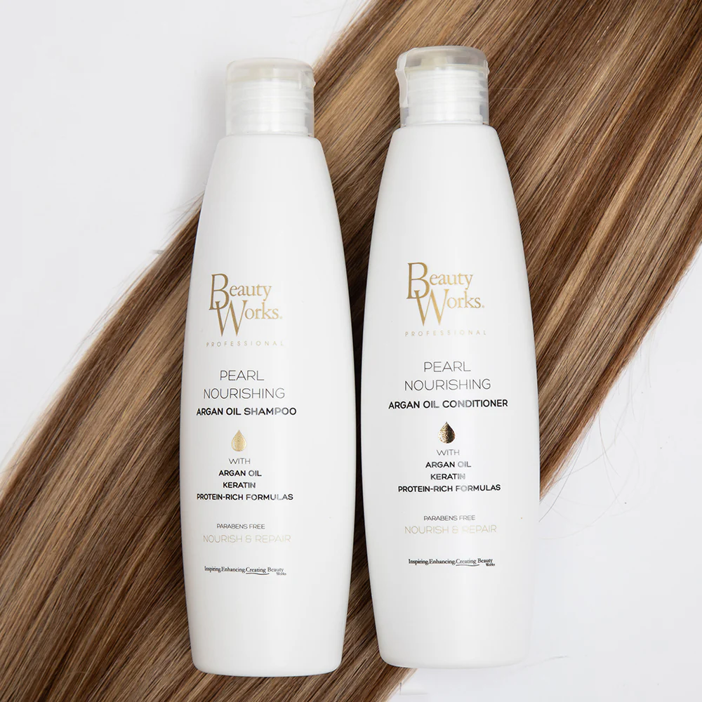 Beauty Works Pearl Nourishing Argan Oil Shampoo & Conditioner Twin 2 x 250ml
