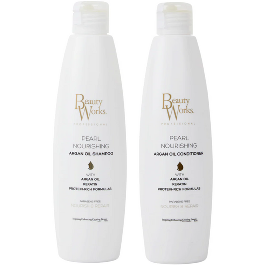 Beauty Works Pearl Nourishing Argan Oil Shampoo & Conditioner Twin 2 x 250ml