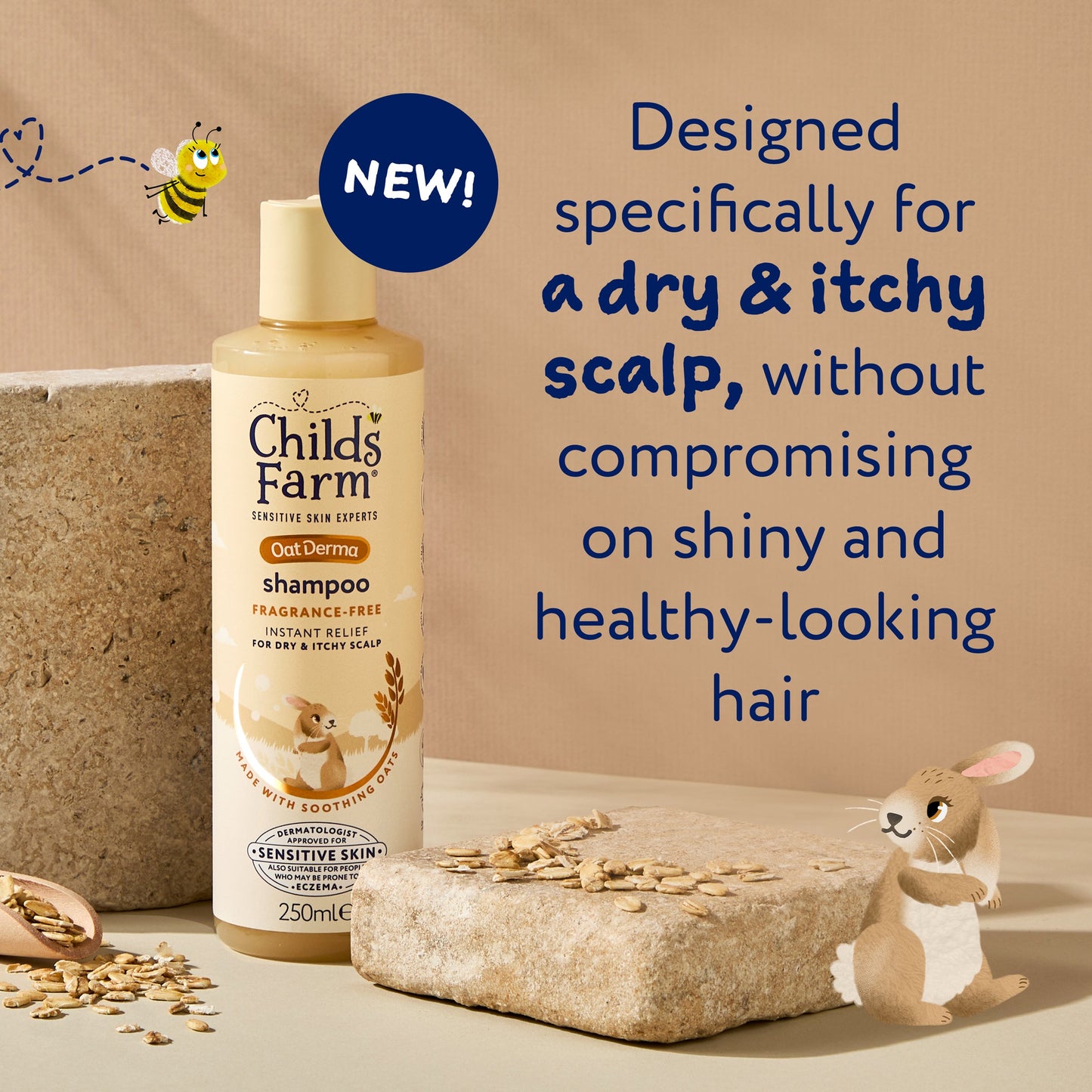 Childs Farm Fragrance-Free Oat Derma Shampoo 250ml