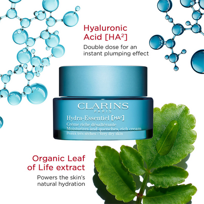 Clarins Hydra-Essentiel HA Rich Day Cream for Very Dry Skin 50ml