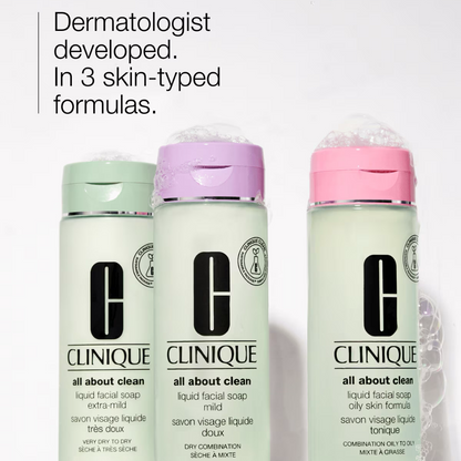 Clinique All About Clean Liquid Facial Soap Extra Mild 200ml