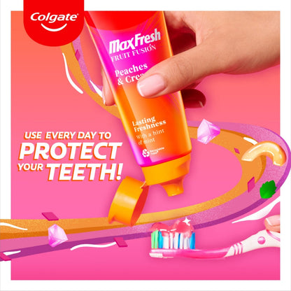 Colgate Max Fresh Fruit Infusion Peaches & Cream Toothpaste 75ml