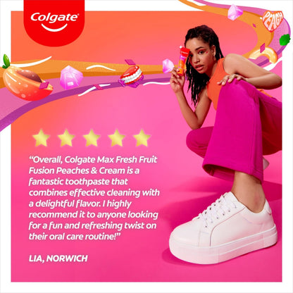 Colgate Max Fresh Fruit Infusion Peaches & Cream Toothpaste 75ml