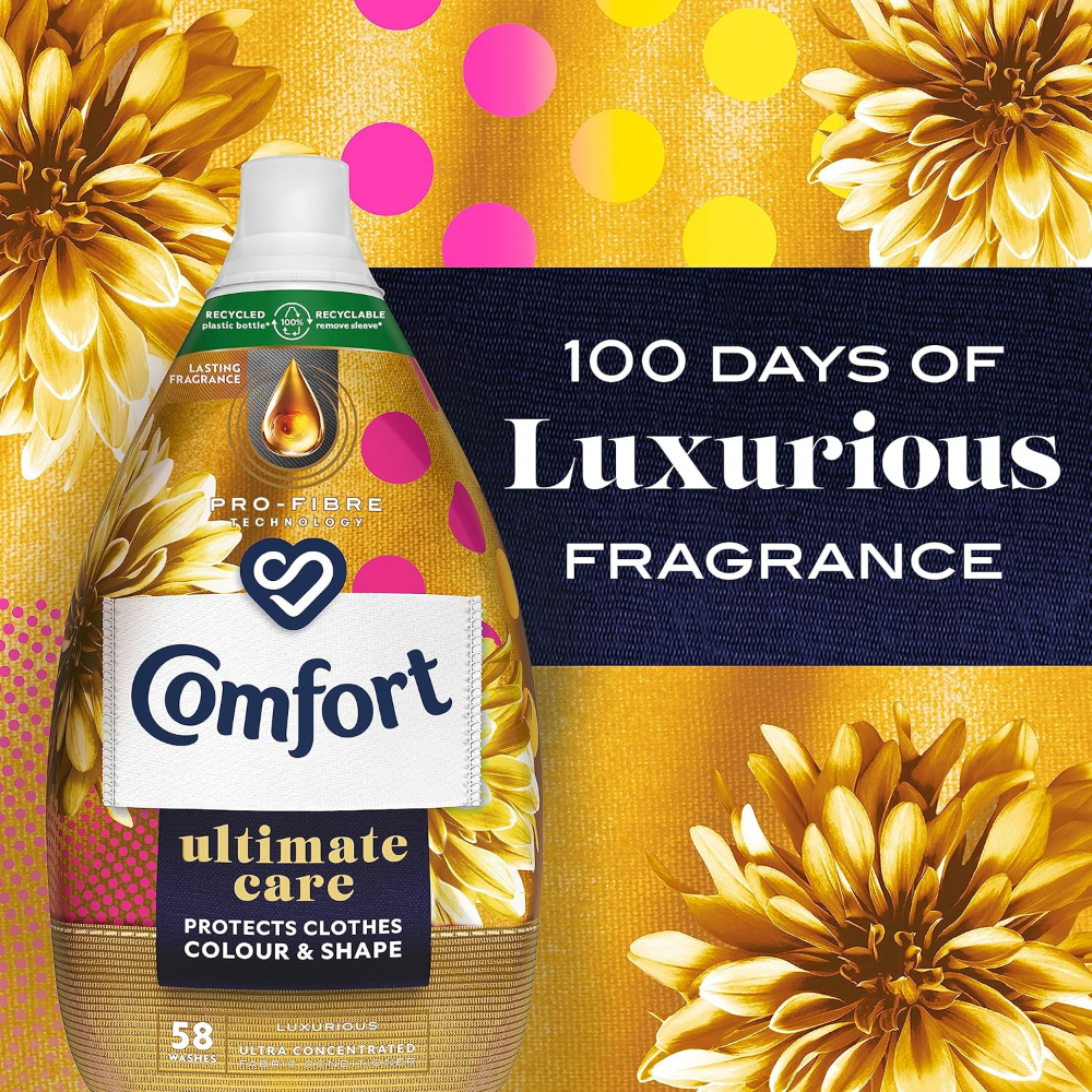 Comfort Ultimate Care Luxurious Ultra-Concentrated Fabric Conditioner 58 Washes 870ml